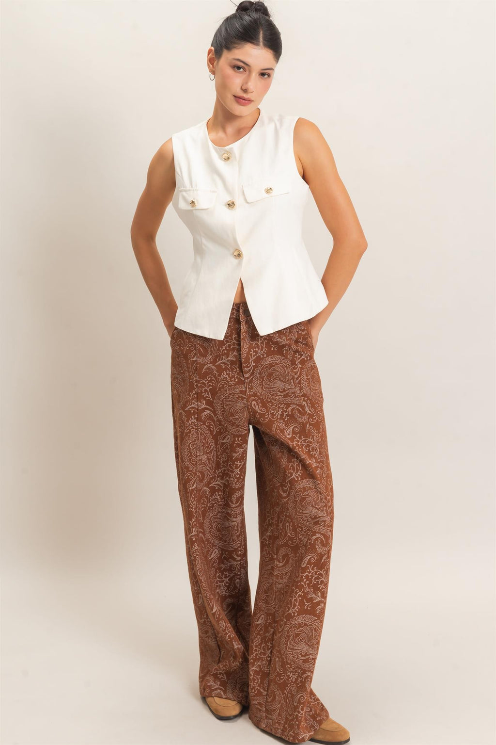 Paisley Print Pants