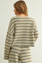 Striped Pattern Sweater Top