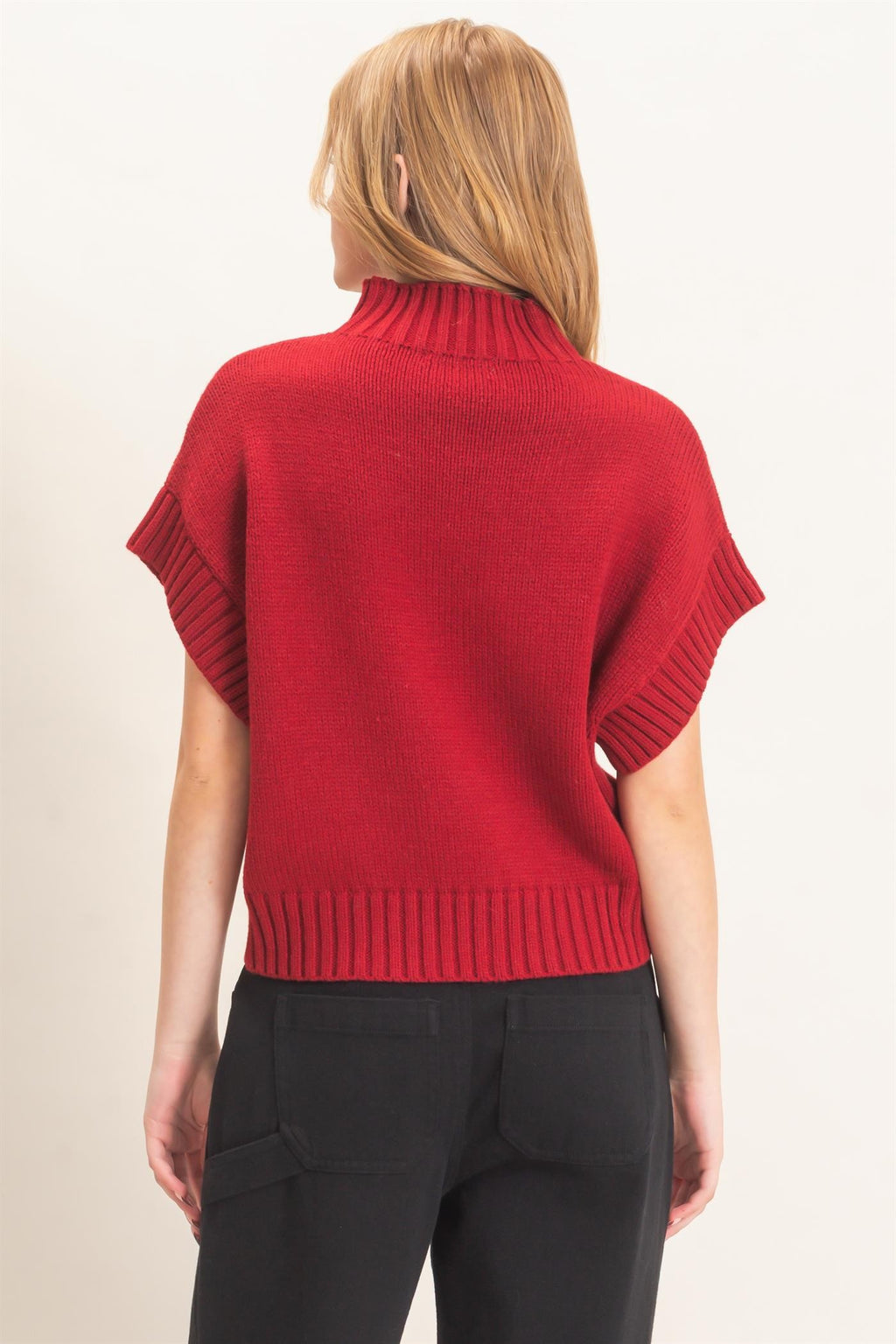 Mock Neck Sweater Vest