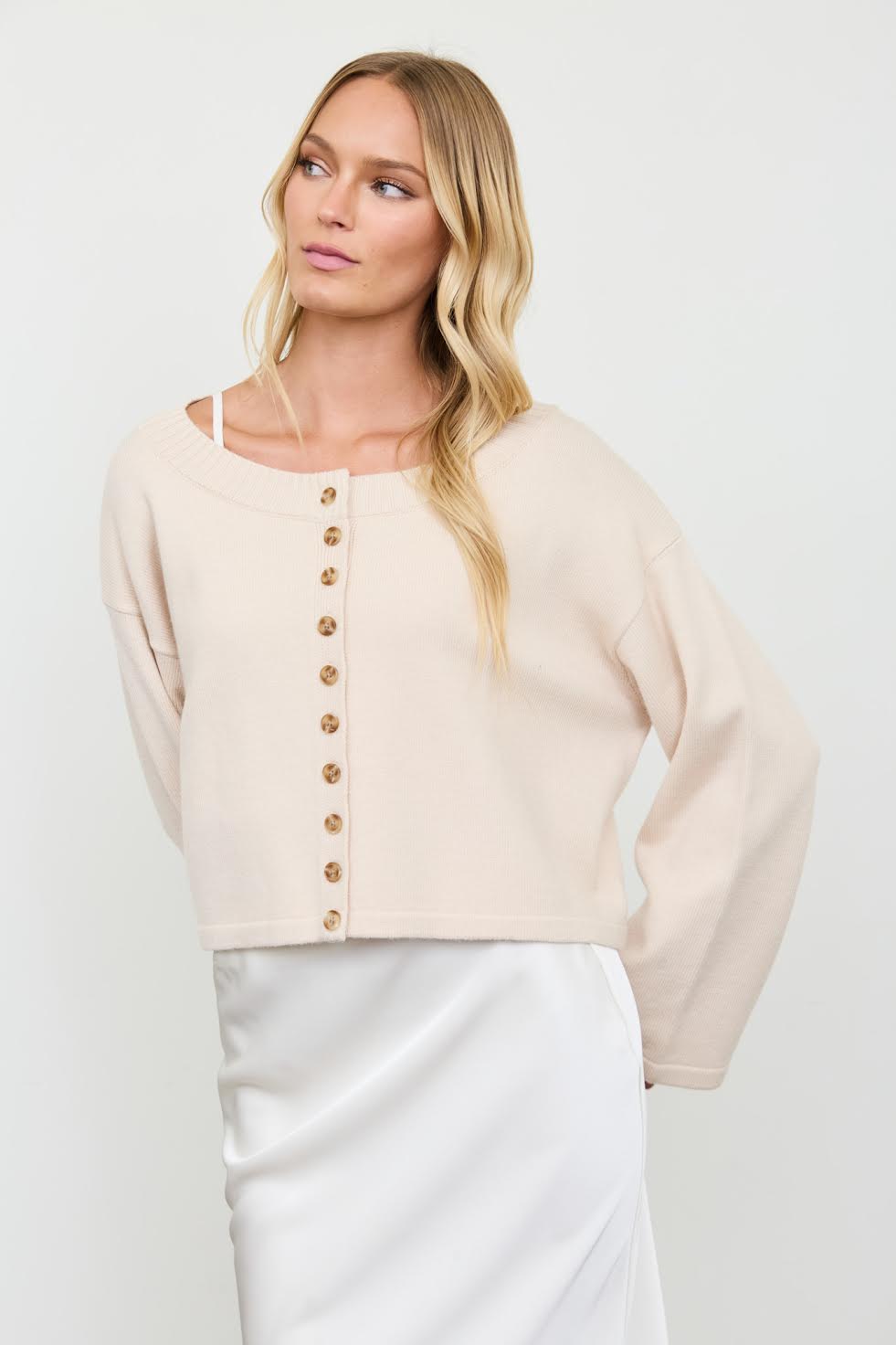 Boxy Cropped Cardigan