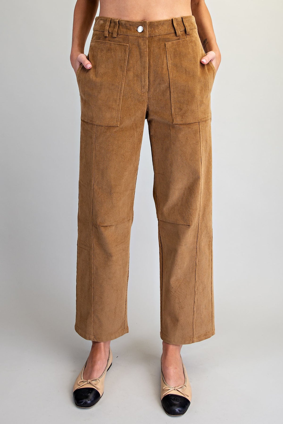 Straight Leg Corduroy Pants