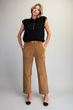 Straight Leg Corduroy Pants