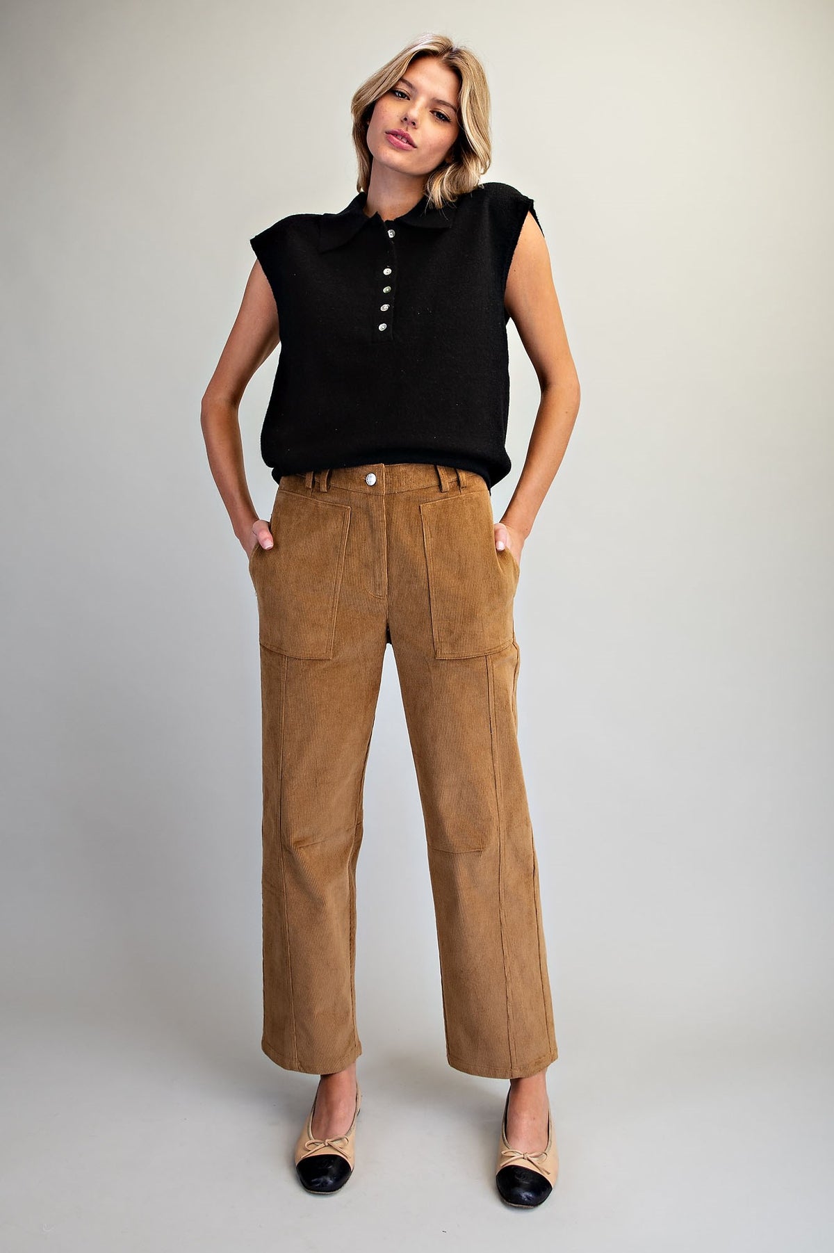 Straight Leg Corduroy Pants