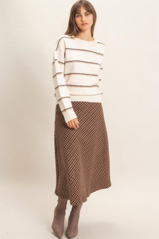 Wool Check Skirt