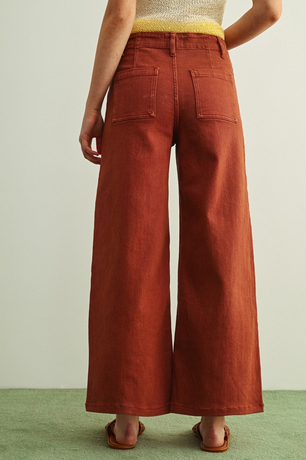 Washed Color Stretch Pants