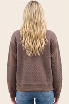 Zip Quilted Sweatershirt
