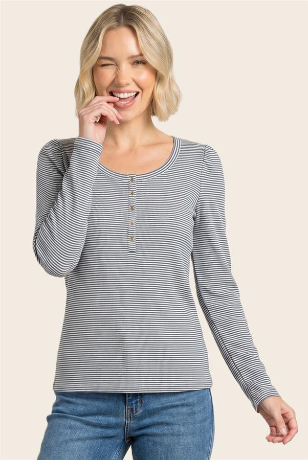 Henley Knit Top