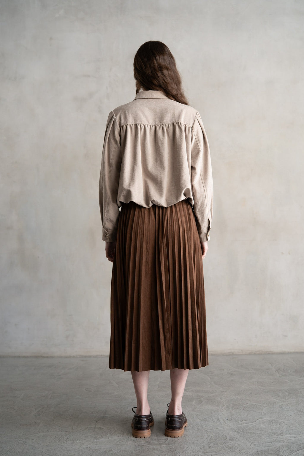 Pleated Midi Skirt
