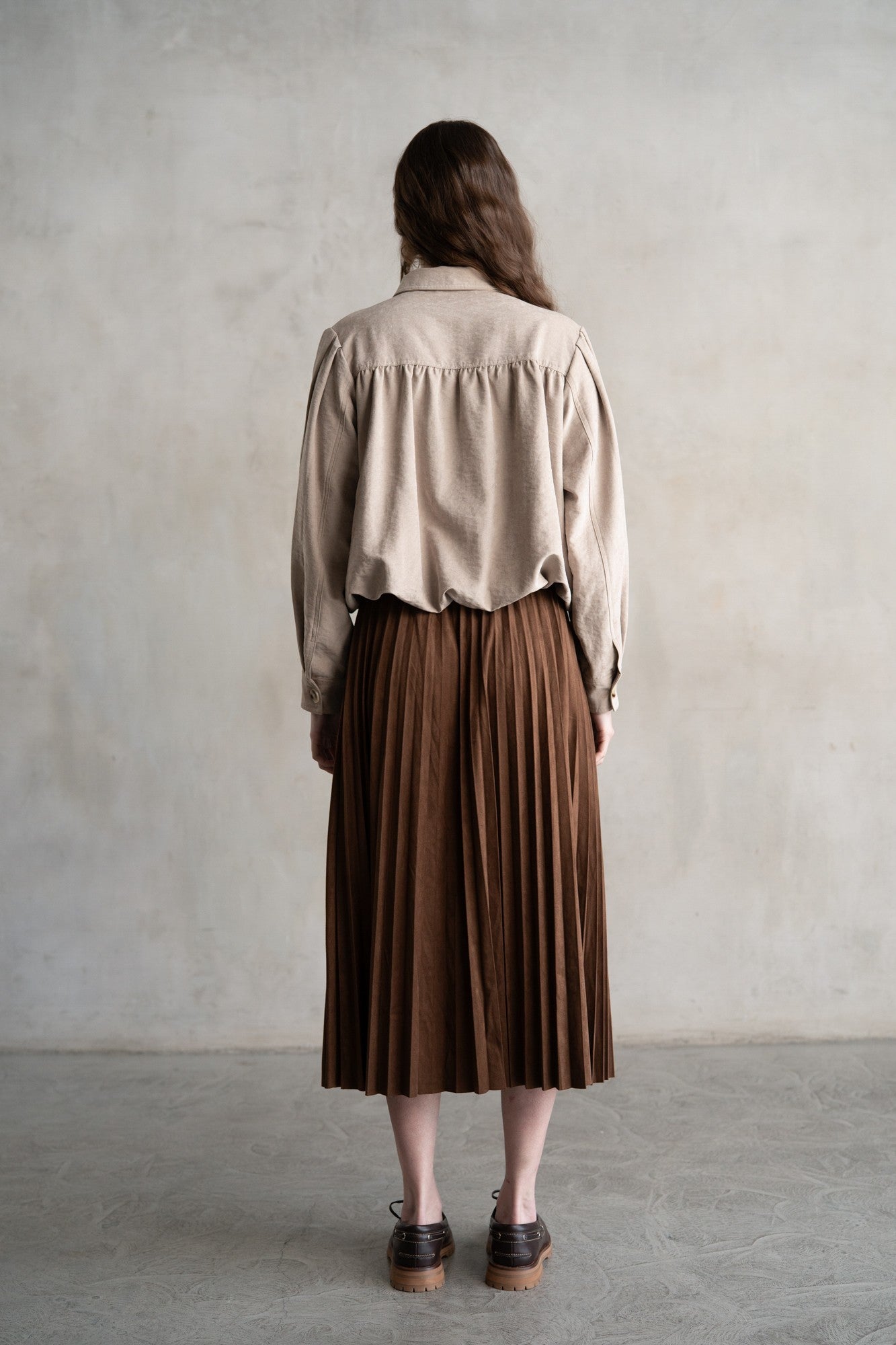 Pleated Midi Skirt