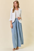 Ruffle Sleeve Blazer