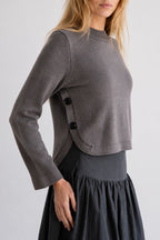 Side Button Sweater