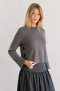 Side Button Sweater