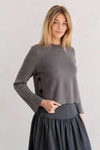 Side Button Sweater