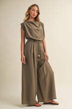 Cowl Neck Jumpsuit