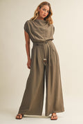 Cowl Neck Jumpsuit