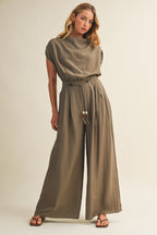 Cowl Neck Jumpsuit