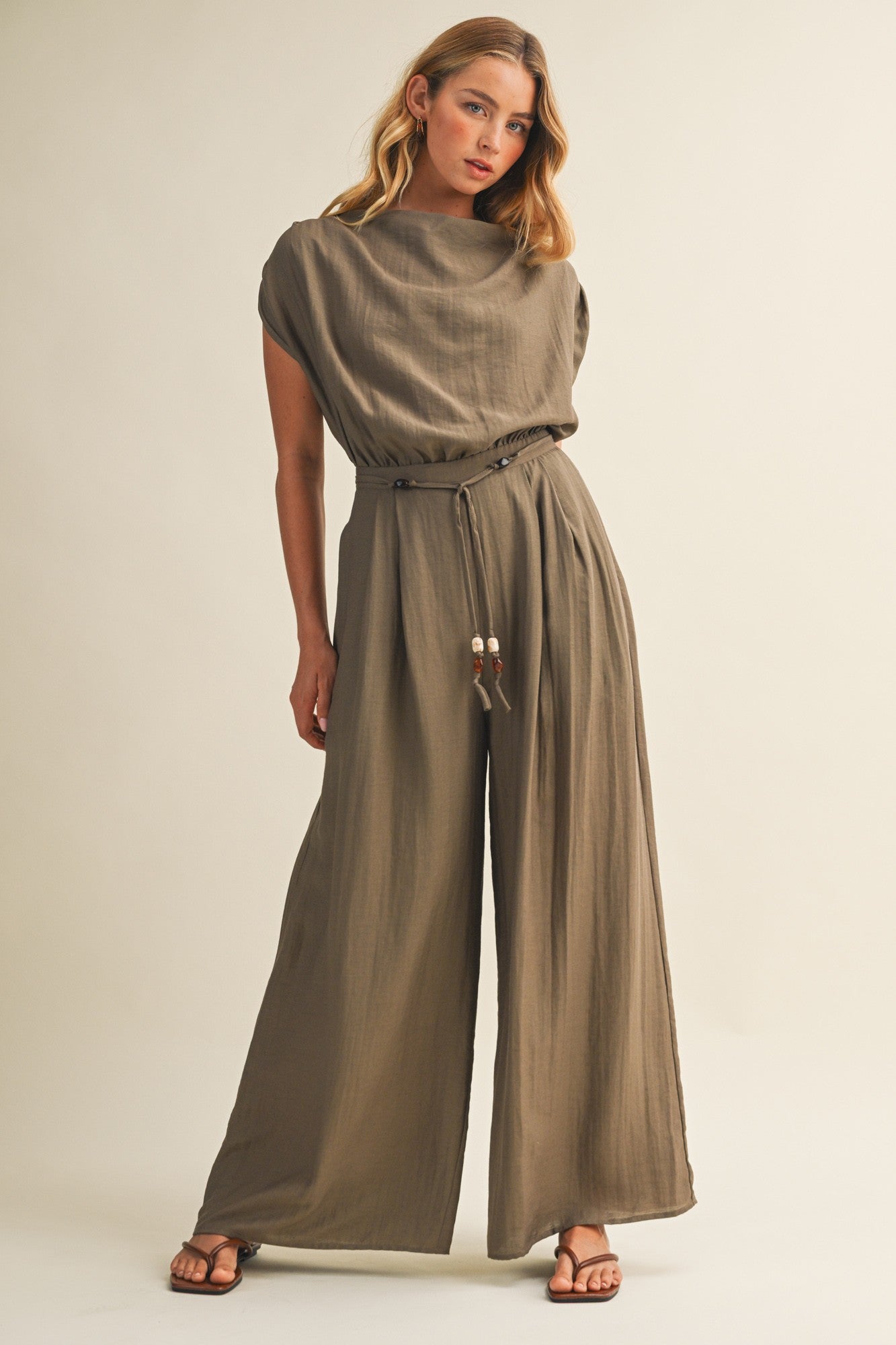 Cowl Neck Jumpsuit
