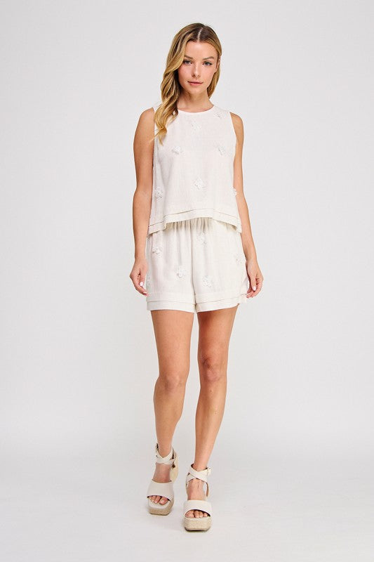 Linen Floral Tank
