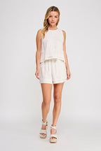 Linen Floral Tank