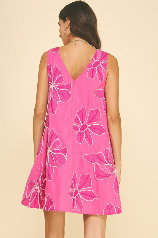 Floral A-Line Mini Dress