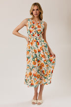 Orange Midi Dress