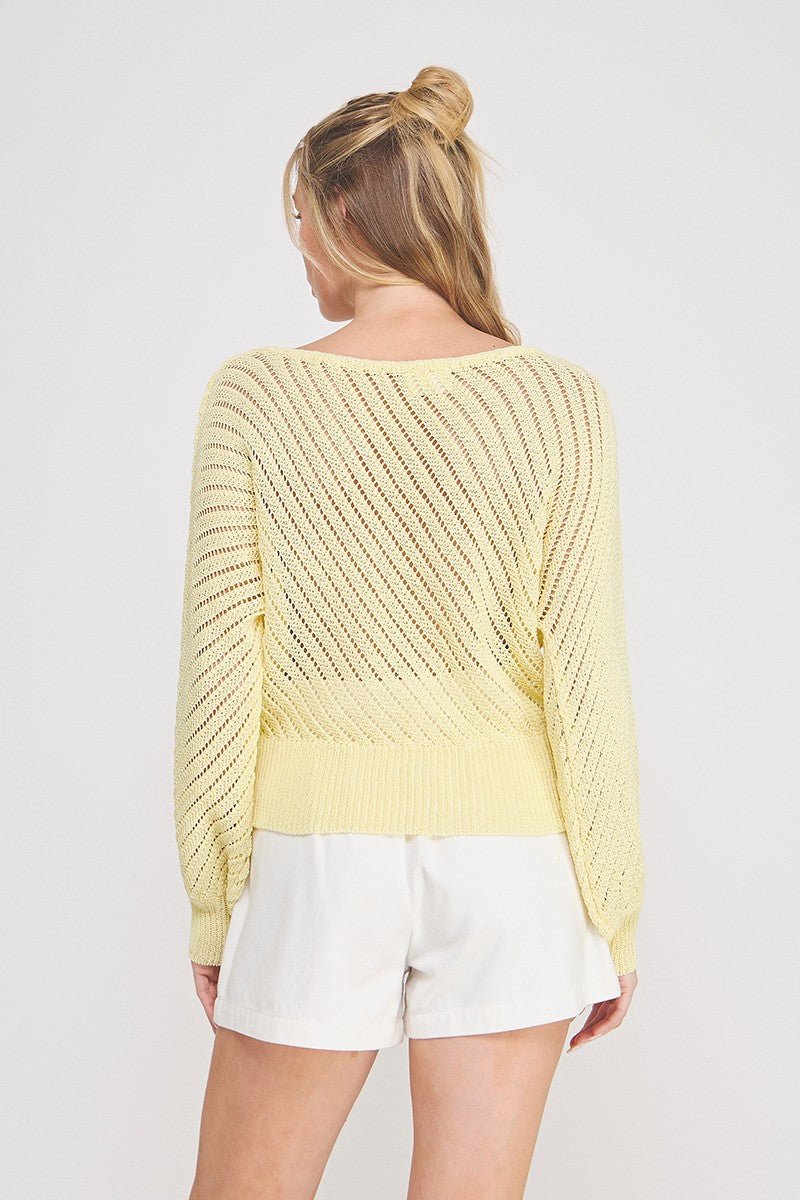 Open Stitch Dolman Sweater