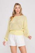 Open Stitch Dolman Sweater