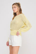 Open Stitch Dolman Sweater