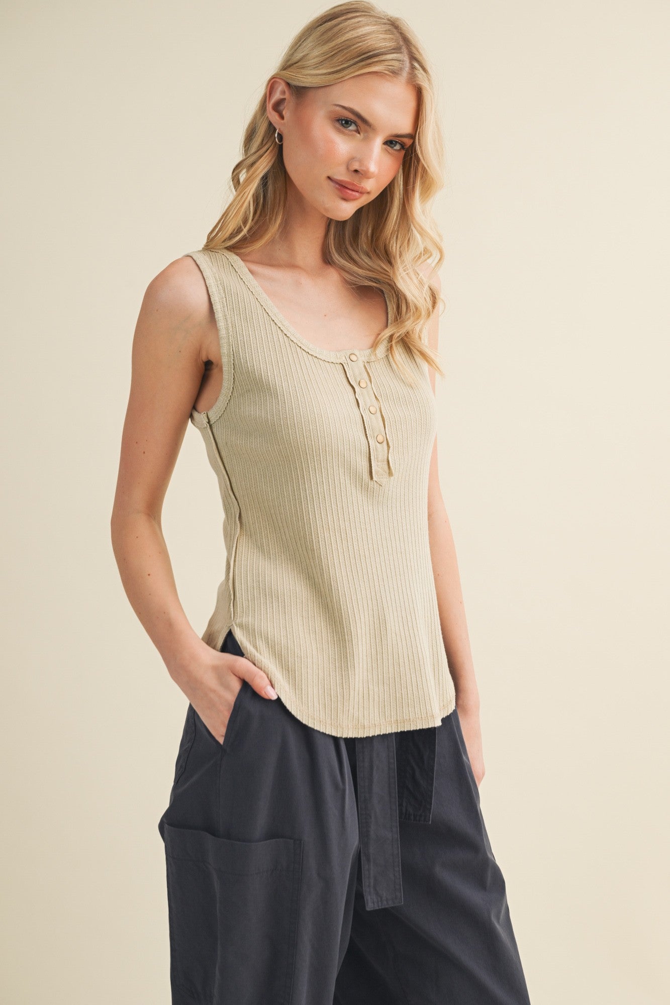 Deconsructed Ribbed Top