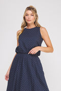 Eyelet Bubble Top