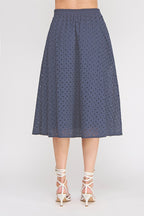 Eyelet Midi Skirt
