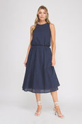 Eyelet Midi Skirt