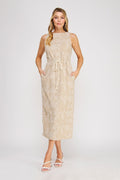 Embroidered Midi Dress
