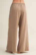 Drawstring Wide Leg Pants