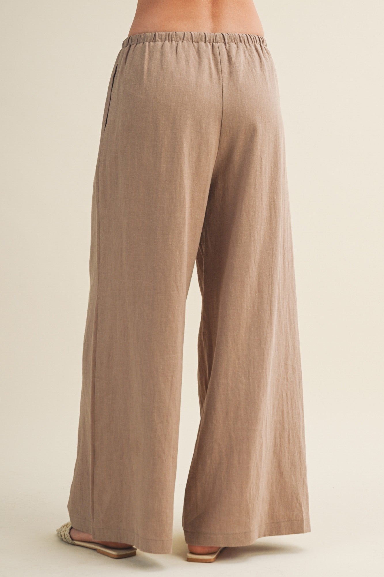 Drawstring Wide Leg Pants