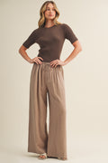 Drawstring Wide Leg Pants