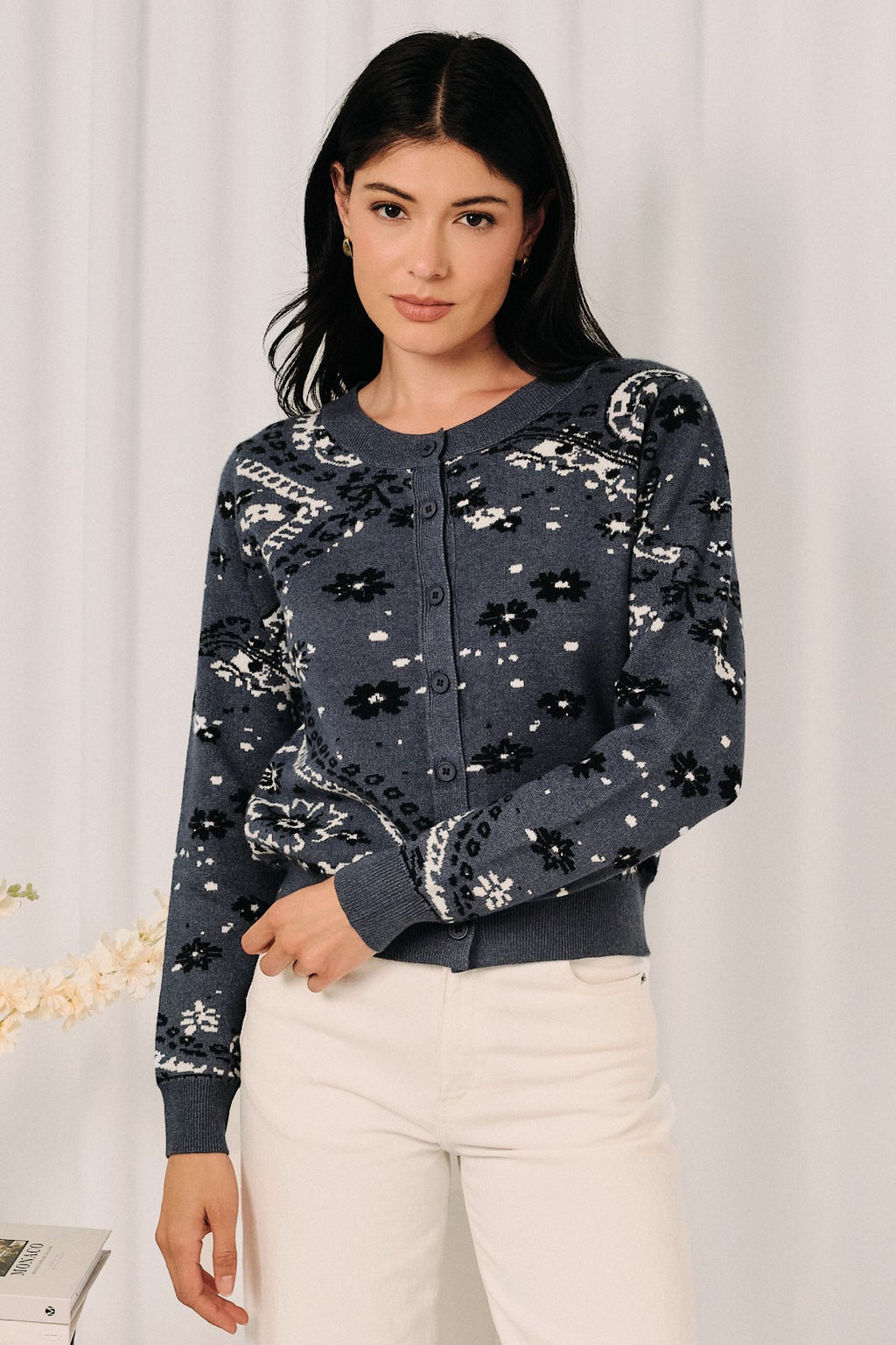Paisley Print Cardigan