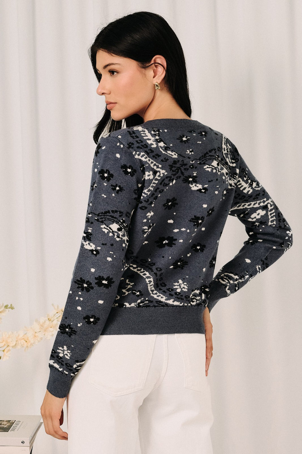 Paisley Print Cardigan