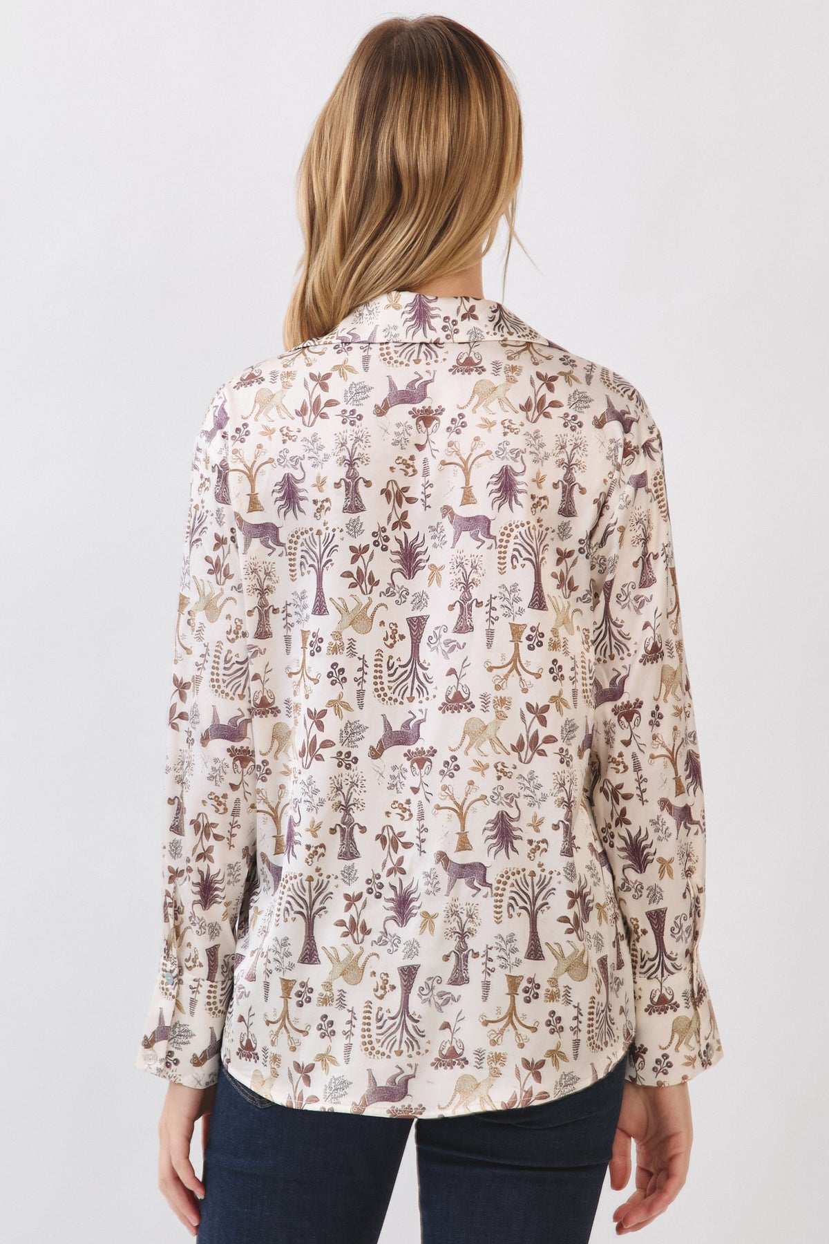 Satin Botanical Blouse