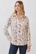 Satin Botanical Blouse