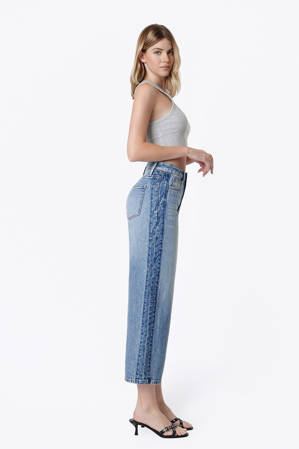 Two Panel Barrel Jean