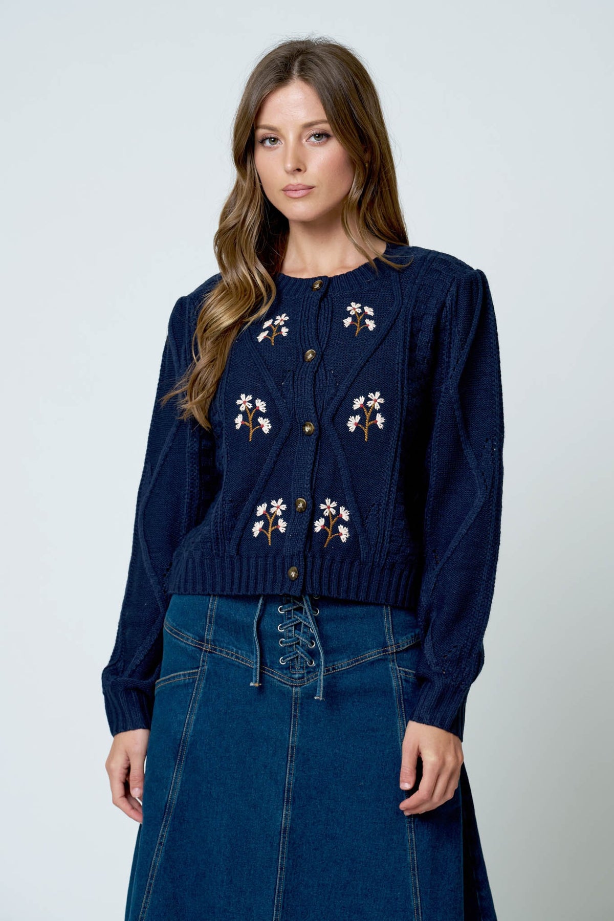 Embroidered Cardigan