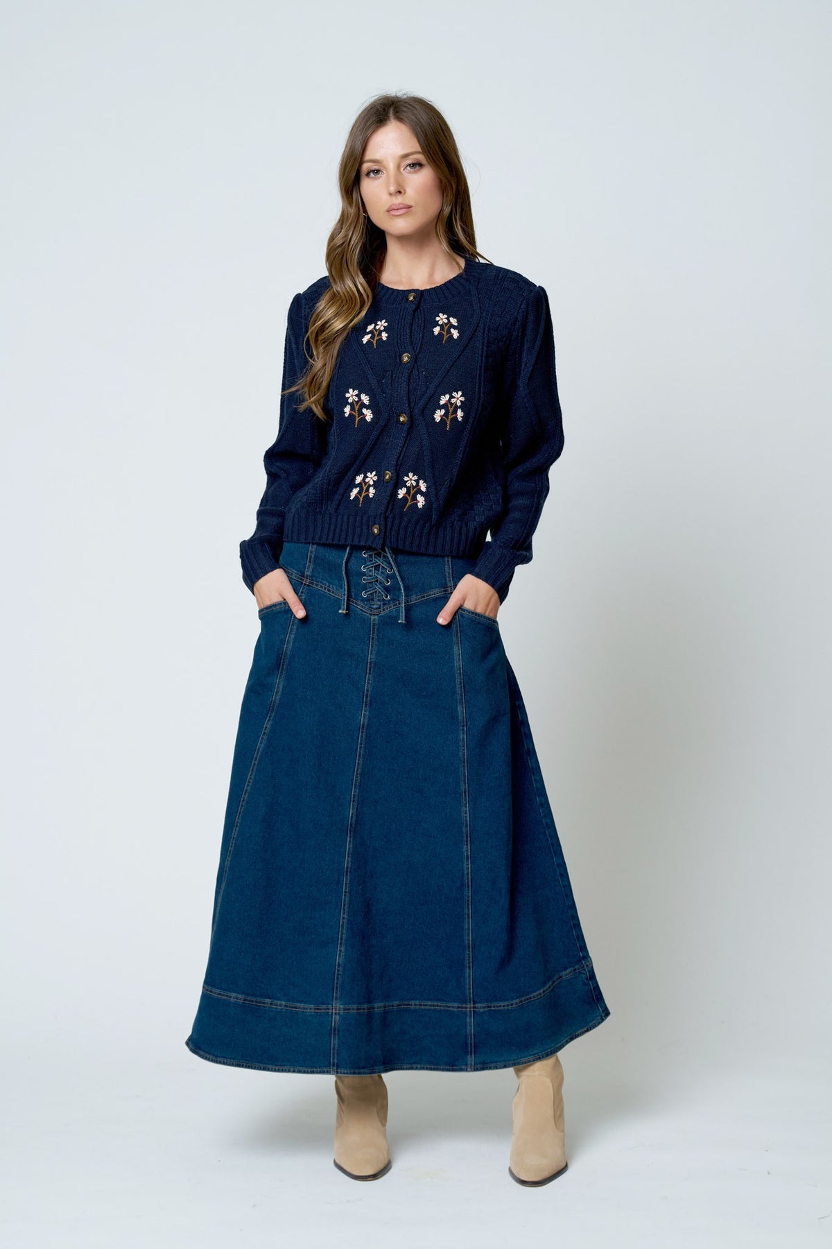 Embroidered Cardigan
