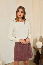 Scalloped Knit Top