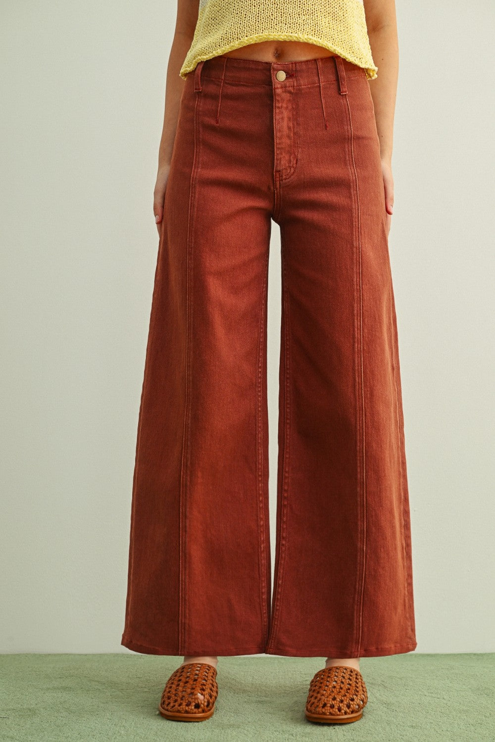 Washed Color Stretch Pants