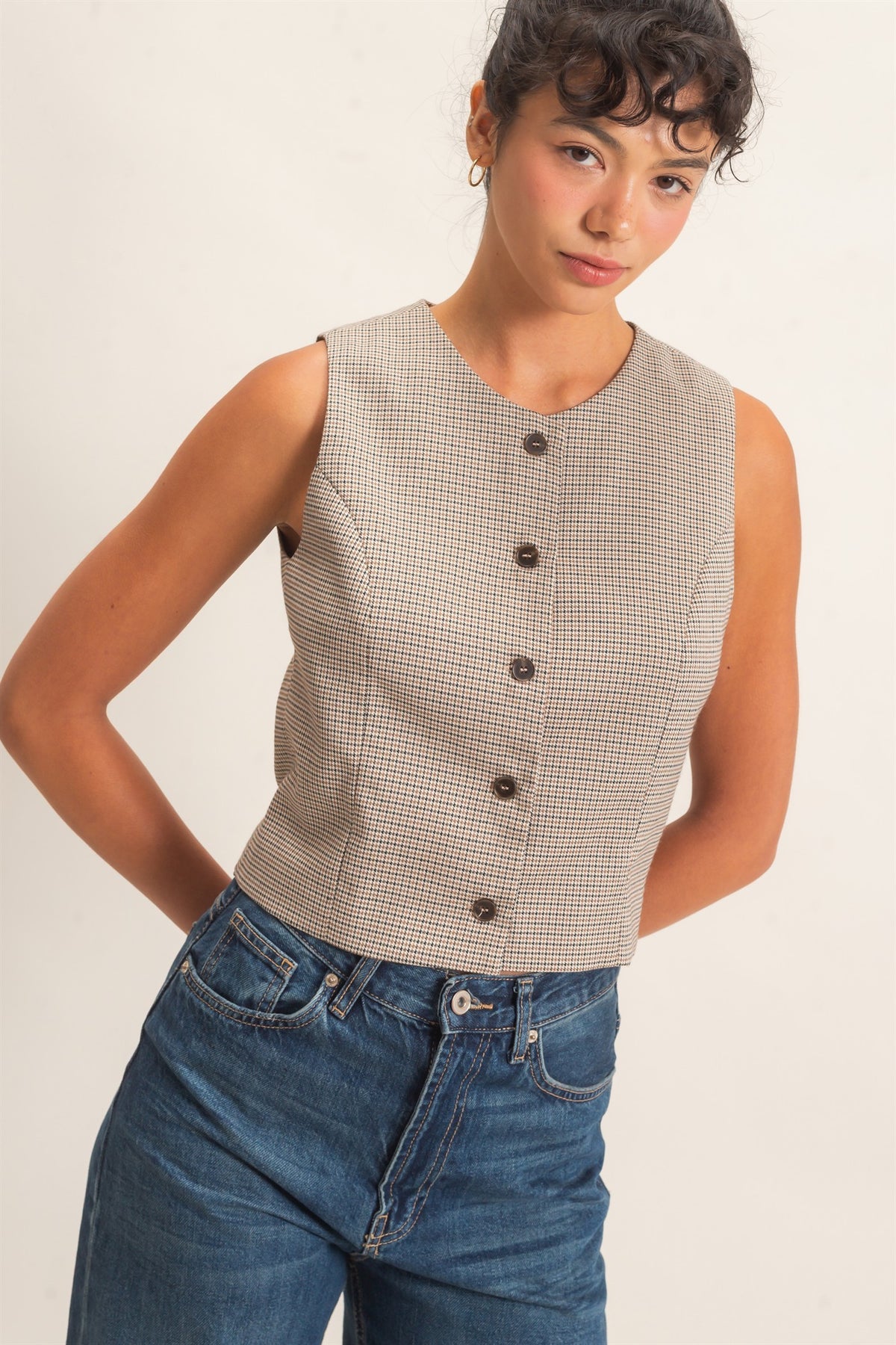 Houndstooth Vest