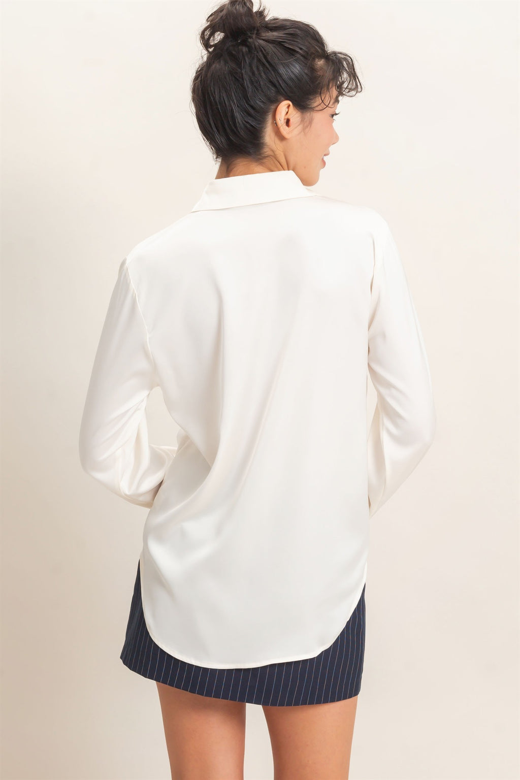 Satin Button Down Top