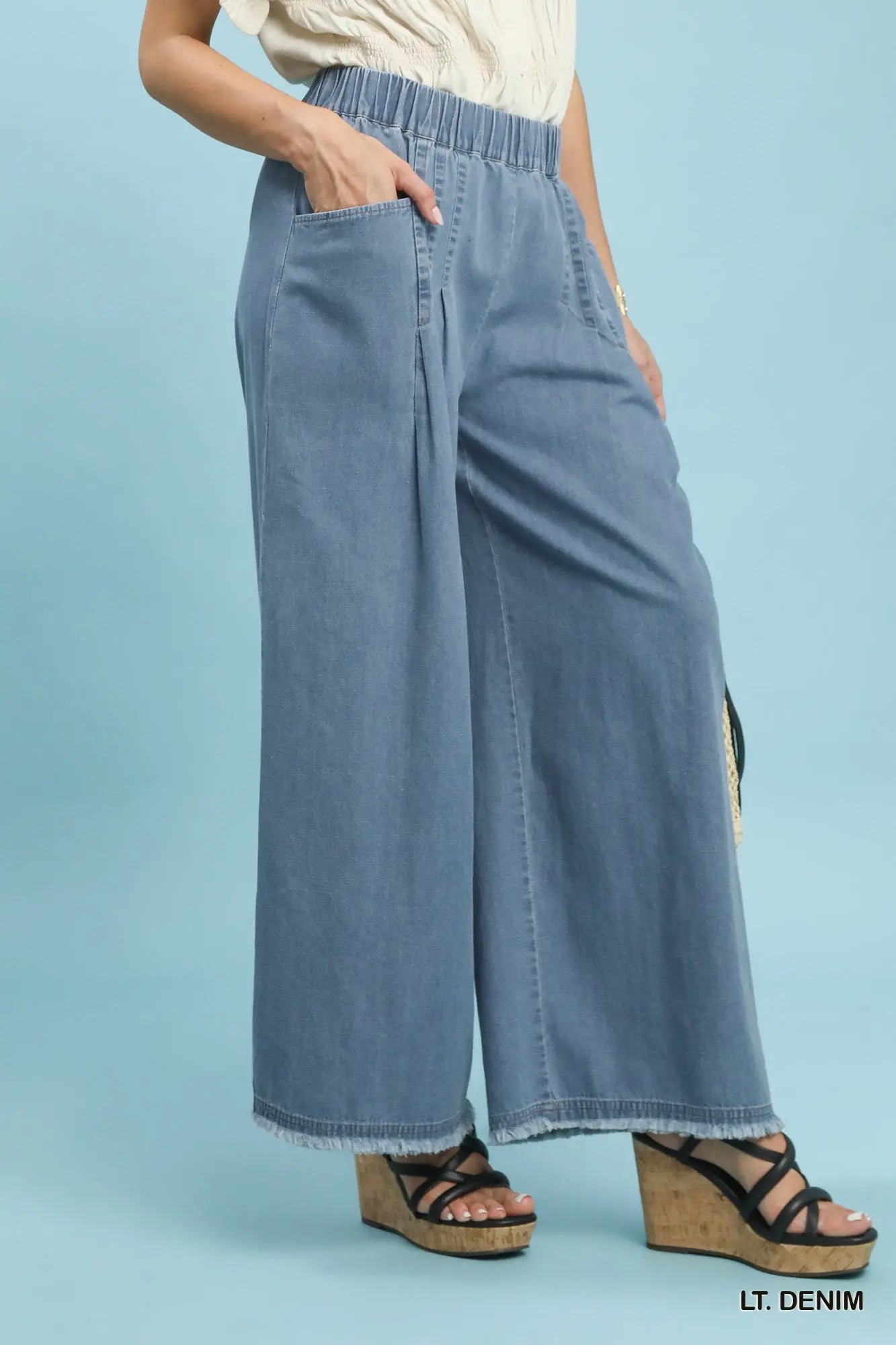 Pleated Wide Leg Pants