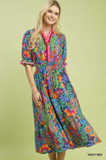 Floral Print Midi Dress