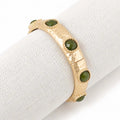 Hammered Stretch Stone Bracelet